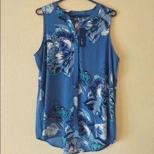 Sleeveless Floral Blouse